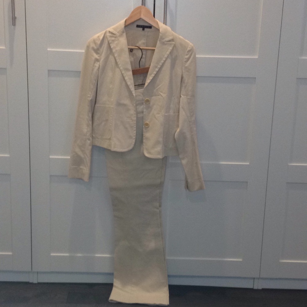 Theory Stretch Cotton Suit - Size 0